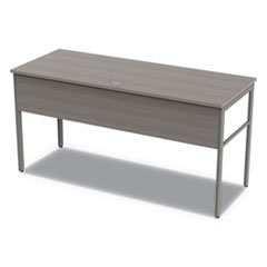 Linea Italia® Urban Series Desk Workstation, 59" x 23.75" x 29.5", Ash