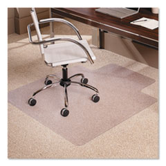 ES Robbins® EverLife Moderate Use Chair Mat for Low Pile Carpet, Rectangular with Lip, 45 x 53, Clear