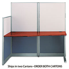 Bush® Office in an Hour Collection Straight Workstation, 64.5" x 32.25" x 63", Hansen Cherry, (Box 2 of 2)