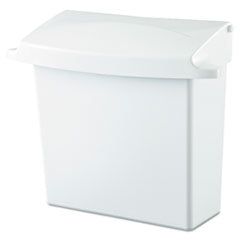 Rubbermaid® Commercial Sanitary Napkin Receptacle with Rigid Liner, Plastic, White