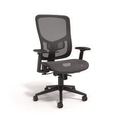 Alera® Hollins Ergonomic Mesh Swivel Task Chair, Supports Up to 275 lb, 18.57 to 22.54 Seat Height, Black Seat/Back, Black Base