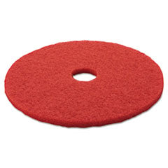 3M™ Low-Speed Buffer Floor Pads 5100, 20" Diameter, Red, 5/Carton