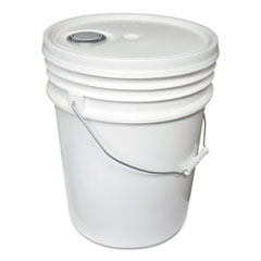 Impact® Utility Bucket with Lid, 5 gal, Polyethylene, White, 11.25" dia