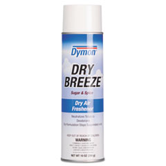 Dymon® Dry Breeze Aerosol Air Freshener, Sugar and Spice, 10 oz Aerosol Spray, 12/Carton