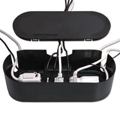 D-Line® Large Cable Tidy Units, 16.5" x 6.5" x 5.25", Black