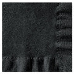 Beverage Napkins, 1-Ply, 10 x 10, Black, 1000/Carton