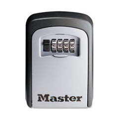 Master Lock® Locking Combination 5 Key Steel Box, 3.25" Wide, Black/Silver