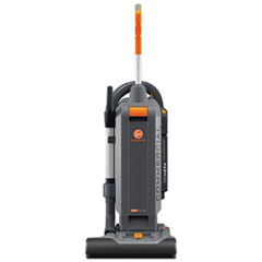 Hoover® Commercial HushTone Vacuum Cleaner with Intellibelt, 15" Cleaning Path, Gray/Orange