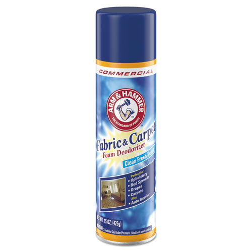 Arm & Hammer™ Fabric and Carpet Foam Deodorizer, Fresh Scent, 15 oz Aerosol Spray, 8/Carton