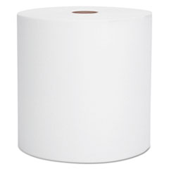 Essential High Capacity Hard Roll Towels for Business, 1-Ply, 8" x 1,000 ft, 1.5" Core, Recycled, White, 6 Rolls/Carton