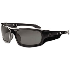 ergodyne® Skullerz Odin Safety Glasses, Black Frame/Smoke Lens, Nylon/Polycarb