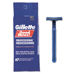 Gillette® GoodNews Regular Disposable Razor, 2 Blades, Navy Blue, 10/Pack, 10 Pack/Carton   11004CT  Price Plan EXU $