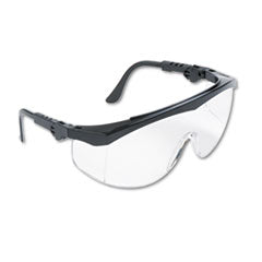 MCR™ Safety Tomahawk Wraparound Safety Glasses, Black Nylon Frame, Clear Lens, 12/Box