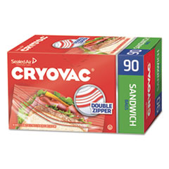 Diversey™ Cryovac Sandwich Bags, 1.15 mil, 6.5" x 5.88", Clear, 1080/Carton