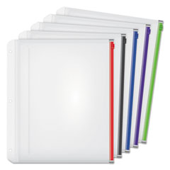 Cardinal® Expanding Zipper Binder Pocket, 8.5 x 11, Assorted Colors, 5/Pack