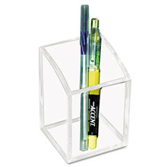 Kantek Acrylic Pencil Cup, 2.75 x 2.75 x 4, Clear