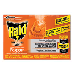 Raid® Concentrated Deep Reach Fogger, 1.5 oz Aerosol Spray, 3/Pack, 12 Packs/Carton