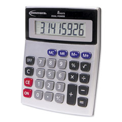 Innovera® 15927 Desktop Calculator, Dual Power, 8-Digit LCD