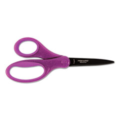 Fiskars® Student Designer Non-Stick Scissors, Pointed Tip, 7" Long, 2.75" Cut Length, Randomly Assorted Straight Handles