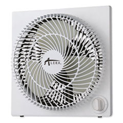 Alera® 9" 3-Speed Desktop Box Fan, Plastic, White