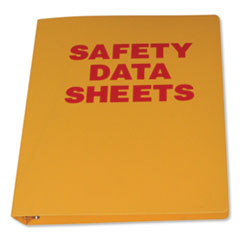 Impact® Yellow SDS Binder, 1.5" Capacity, 8.5 x 11, Yellow/Red