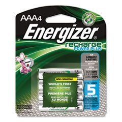 Energizer® NiMH Rechargeable AAA Batteries, 1.2 V, 4/Pack