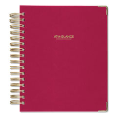 AT-A-GLANCE® Harmony Daily Hardcover Planner, 8.75 x 7, Berry Cover,