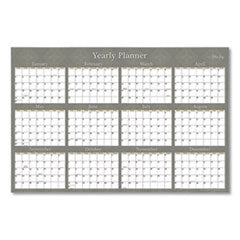 Blue Sky® Adrianna Laminated Erasable Wall Calendar, 36 x 24, White/Taupe Sheets, 12-Month (Jan to Dec): 2023