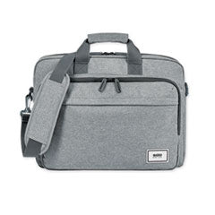 Solo Sustainable Recycled Collection Laptop Bag, Fits Devices Up to 15.6", Recycled PET Polyester, 16.25 x 4.5 x 12, Gray