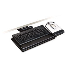 3M™ Easy Adjust Keyboard Tray, Highly Adjustable Platform, 23" Track, Black