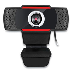 Adesso CyberTrack H3 720P HD USB Webcam with Microphone, 1280 pixels x 720 pixels, 1.3 Mpixels, Black