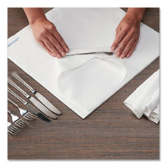 Airlaid Flat Pack Napkins, 1 Ply, 15.5 x 15.5, White, 1,000/Carton