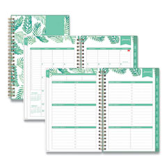 Blue Sky® Day Designer Palms Weekly/Monthly Planner, Palms Artwork, 8 x 5, Green/White Cover, 12-Month (Jan to Dec): 2023