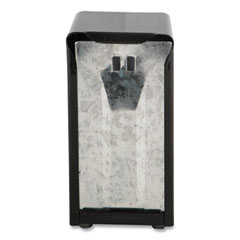 Tabletop Napkin Dispenser, Tall Fold, 3.75 x 4 x 7.5, Capacity: 150, Black