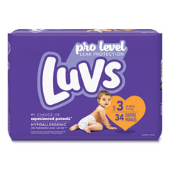 Diapers, Size 3, 16 lbs to 28 lbs, 34/Pack, 4 Pack/Carton