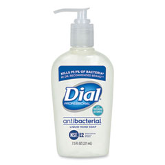 Dial® Professional Antibacterial Liquid Hand Soap with Moisturizers, Pleasant, 7.5 oz Pump, 12/Carton