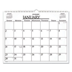 AT-A-GLANCE® Business Monthly Wall Calendar, 15 x 12, White/Black Sheets