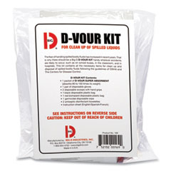 Biohazard Fluid Clean-Up Kit, 10.3 x 1.6 x 10.5, 7 Pieces, Synthetic-Fabric Bag