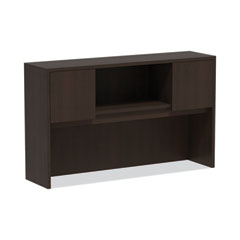 Alera® Alera Valencia Series Hutch with Doors, 4 Compartments, 58.88w x 15d x 35.38h, Espresso