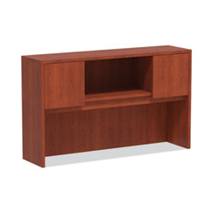 Alera® Alera Valencia Series Hutch with Doors, 4 Compartments, 58.88w x 15d x 35.38h, Medium Cherry