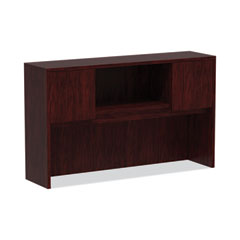 Alera® Alera Valencia Series Hutch with Doors, 4 Compartments, 58.88w x 15d x 35.38h, Mahogany