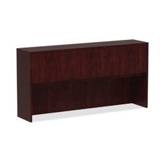 Alera® Alera Valencia Series Hutch with Doors, 4 Compartments, 70.63w x 15d x 35.38h, Mahogany