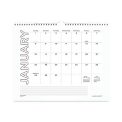 AT-A-GLANCE® Modern Core Wall Calendar, Modern Artwork, 15 x 12, White/Black Sheets,