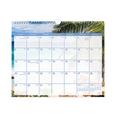 AT-A-GLANCE® Tropical Escape Wall Calendar, Tropical Escape Photography, 15 x 12, Pale Blue/Multicolor Sheets