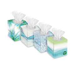 Lotion Facial Tissue, 3-Ply, White, 60 Sheets/Box, 4 Boxes/Pack, 8 Packs/Carton