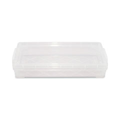 Advantus Super Stacker Pencil Box, Plastic, 8.25 x 3.75 x 1.5, Clear