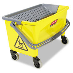 Rubbermaid® Commercial HYGEN™ HYGEN Press Wring Bucket for Microfiber Flat Mops, 43 qt, Yellow