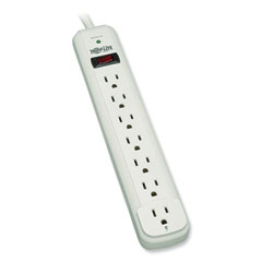 Tripp Lite by Eaton Protect It! Surge Protector, 7 AC Outlets, 12 ft Cord, 1,080 J, Light Gray