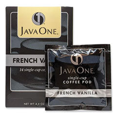 Coffee Pods, French Vanilla, Single Cup, 14/Box