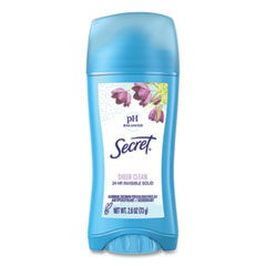 Secret® Invisible Solid Anti-Perspirant and Deodorant, Sheer Clean, 2.6 oz Stick, 12/Carton